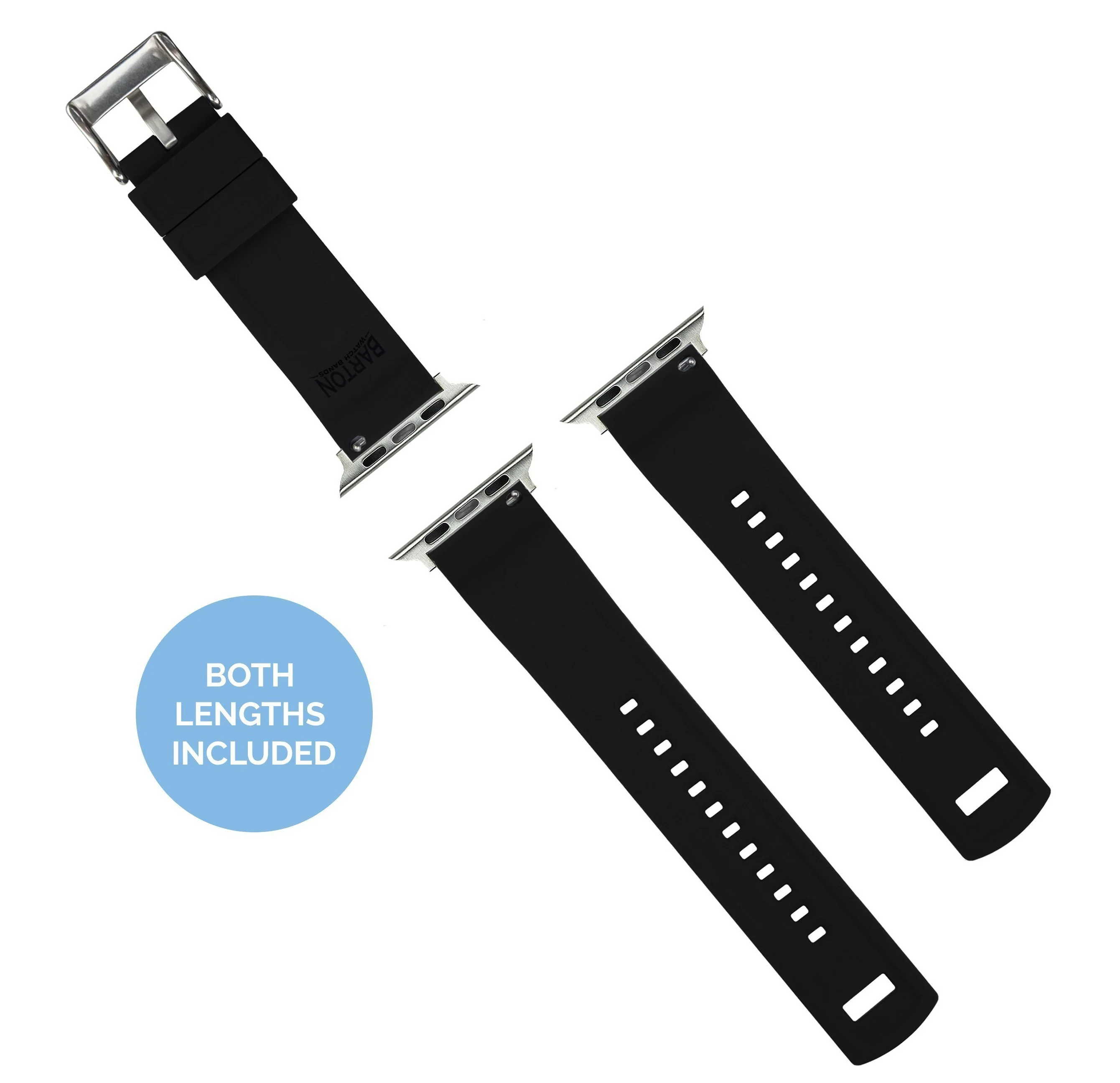 Apple Watch Elite Silicone Khaki Tan Top Black Bottom Watch Band - Image 3