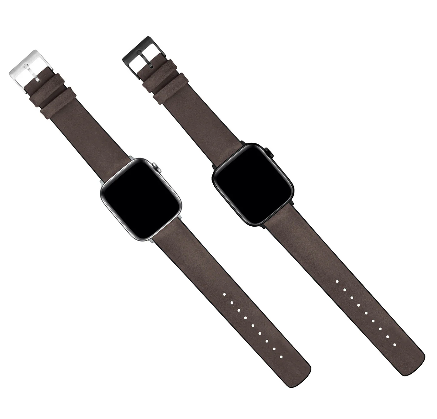 Apple Watch Smoke Leather Hybrid Watch Band - Image 6