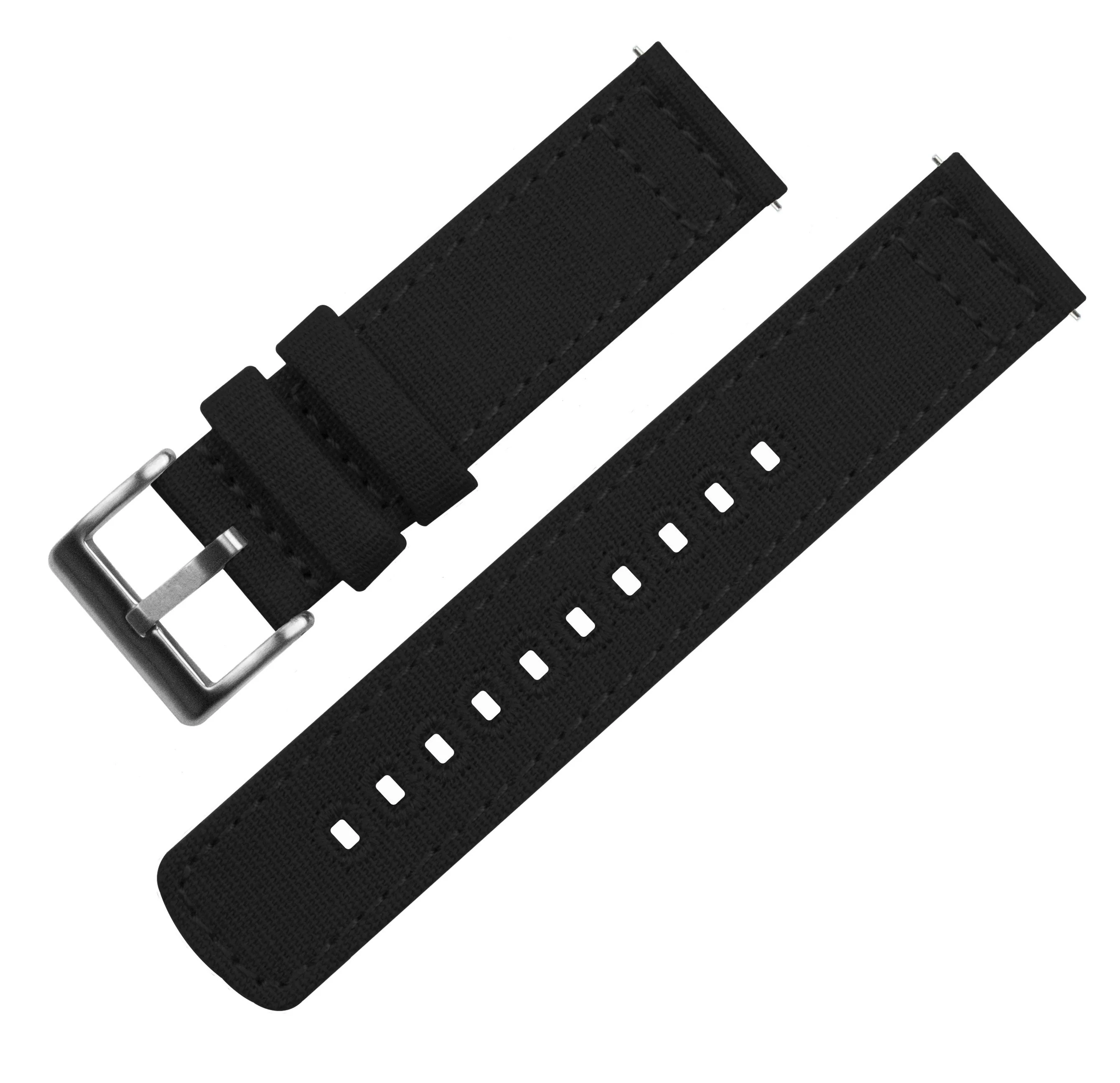 Black Premium Canvas Watch Band - Image 6