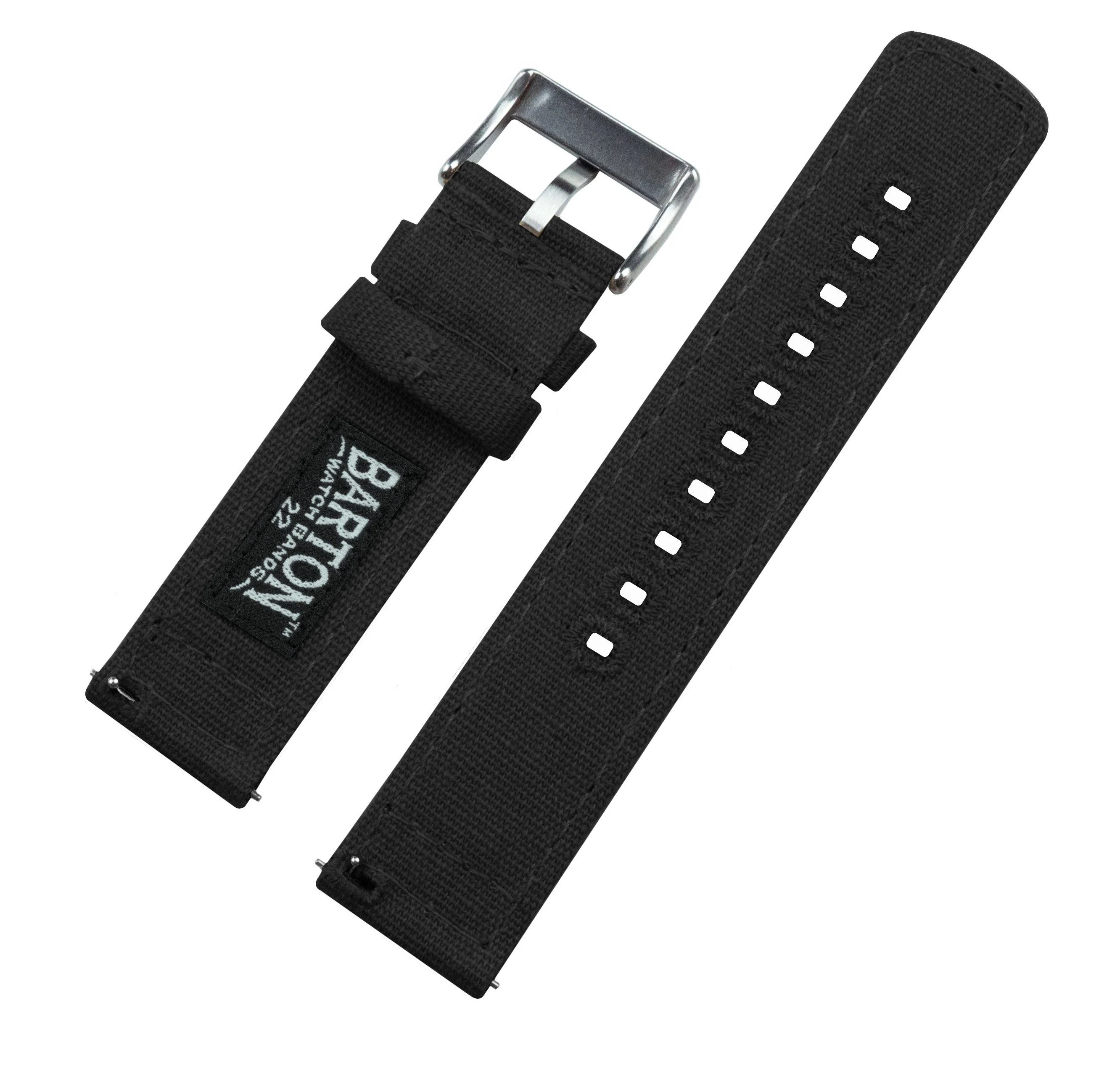 Black Premium Canvas Watch Band - Image 7