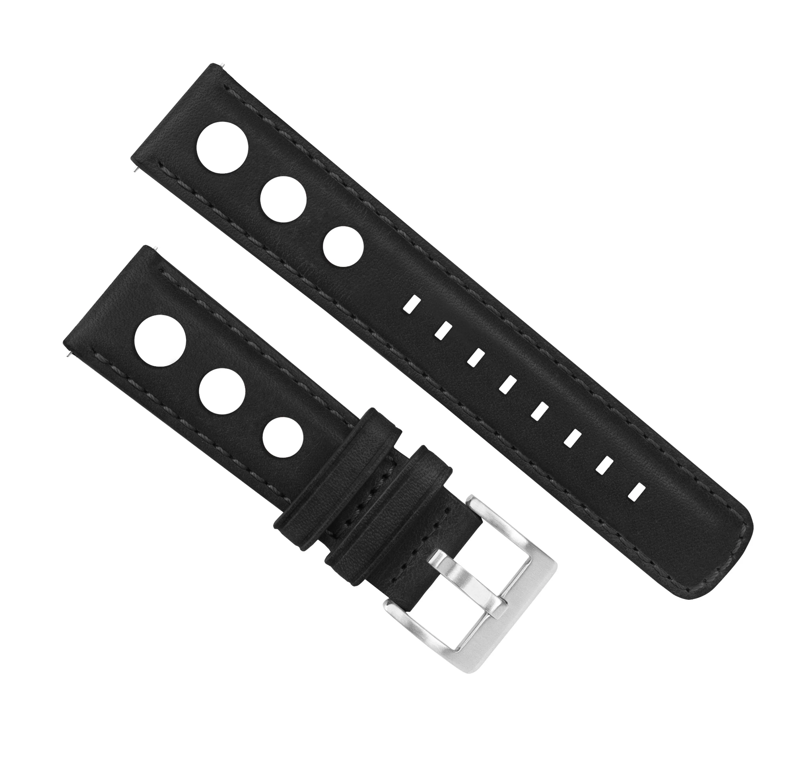 Black Rally Horween Leather Watch Band - Image 3