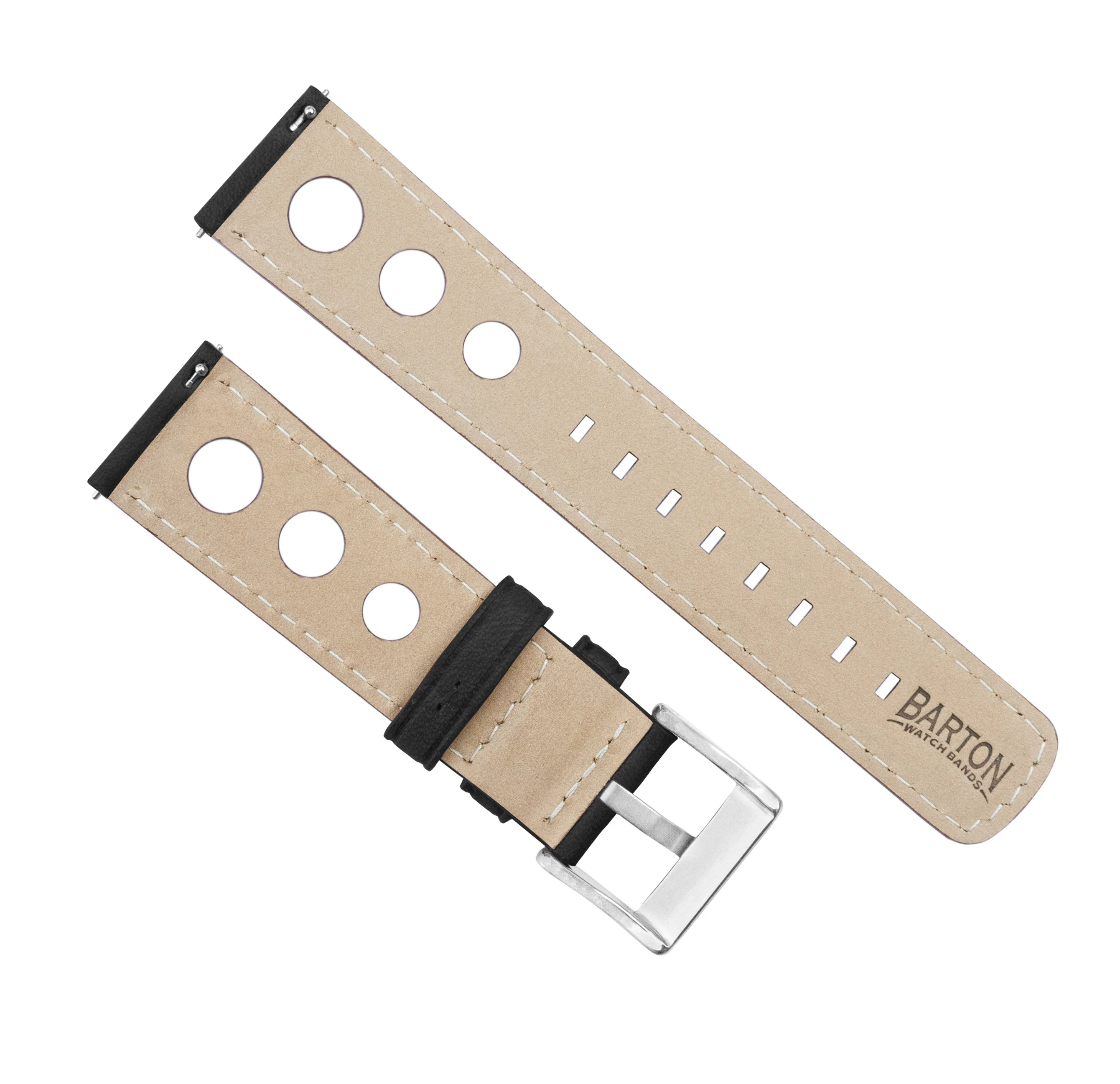 Black Rally Horween Leather Watch Band - Image 4