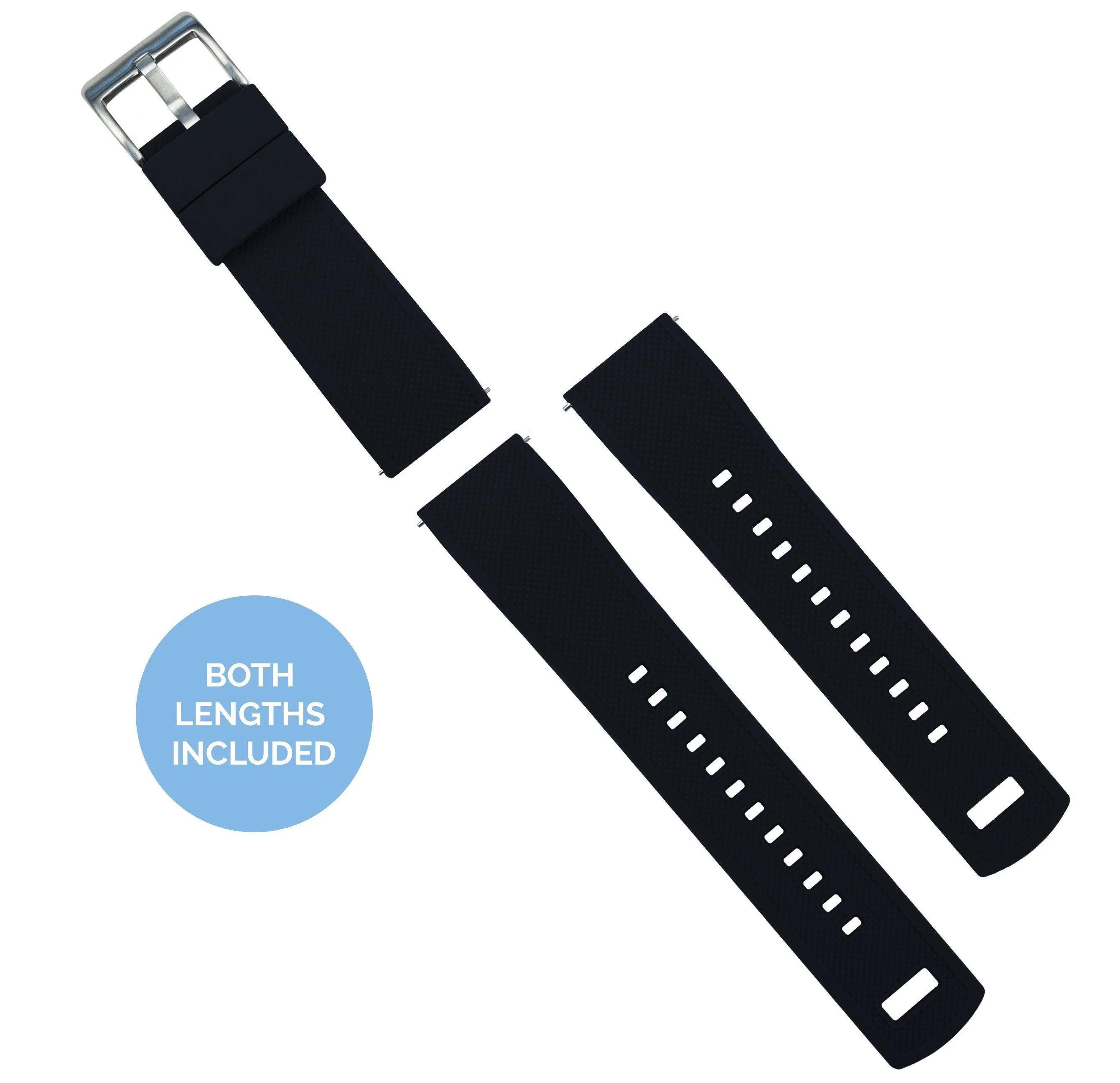 Black Top Army Green Bottom Elite Silicone Watch Band - Image 4