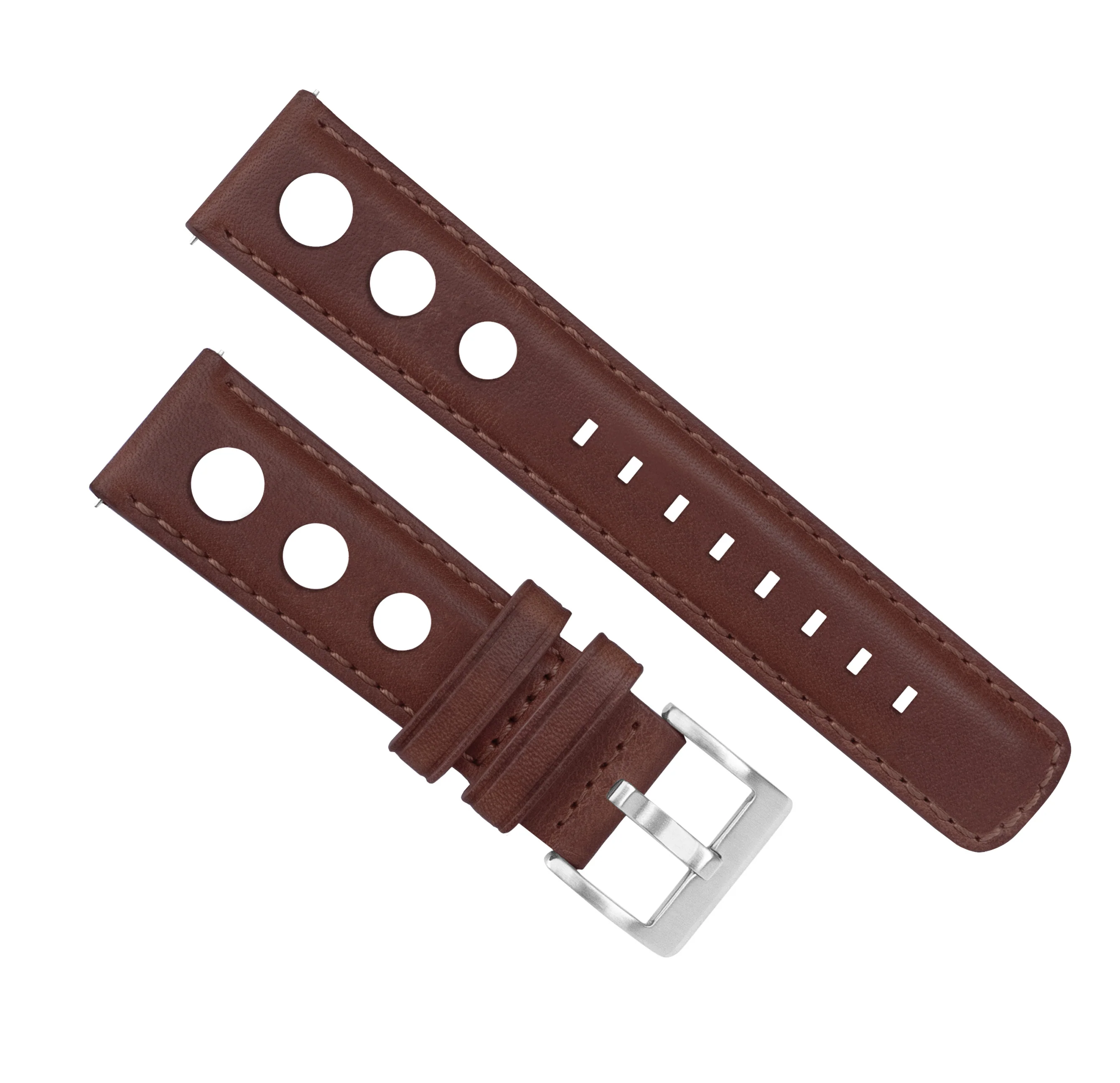 Chocolate Brown Rally Horween Leather Watch Band - Image 3