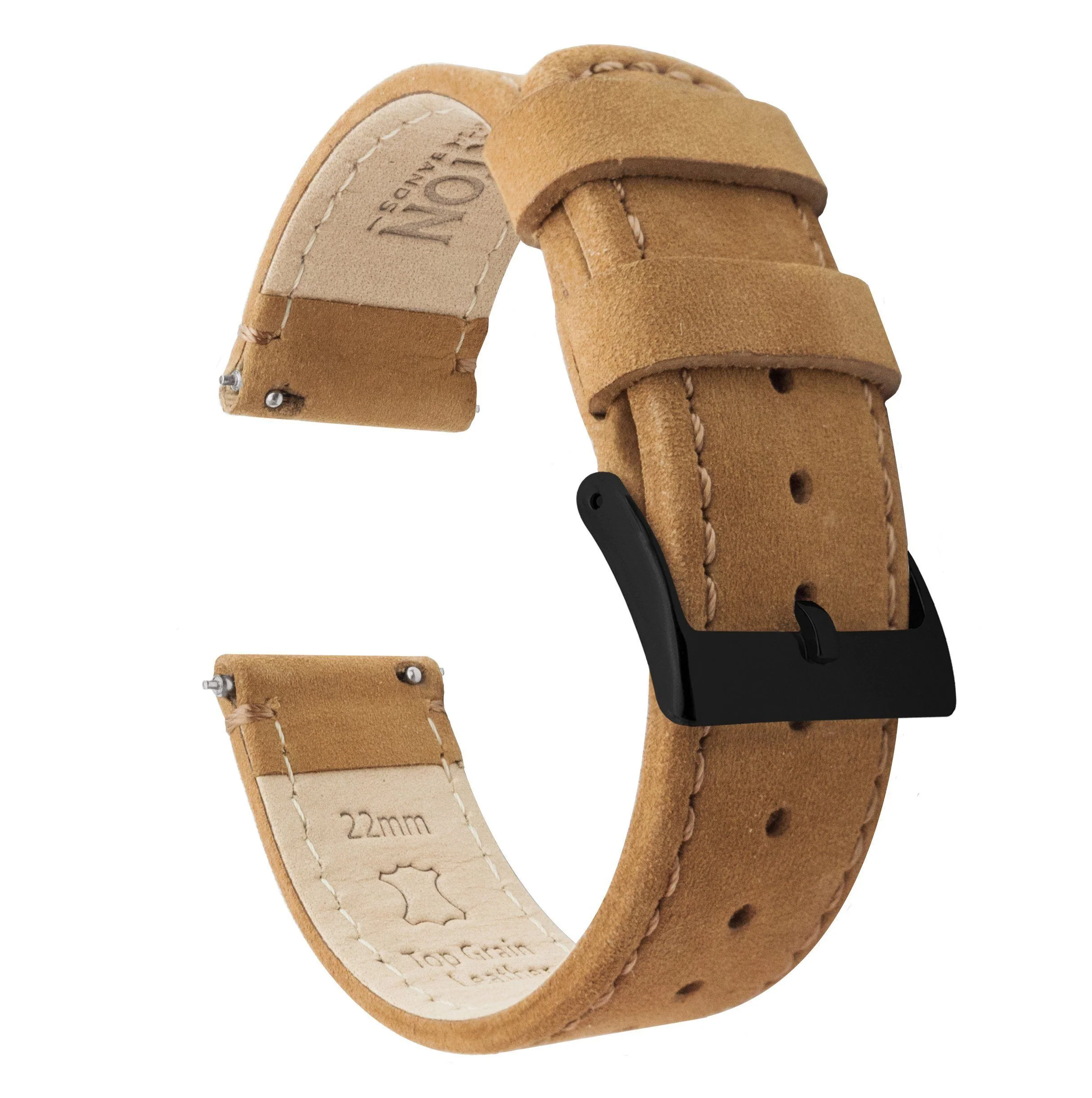 Gingerbread Brown Leather Quick Release Watch Band (Women's) - Image 10