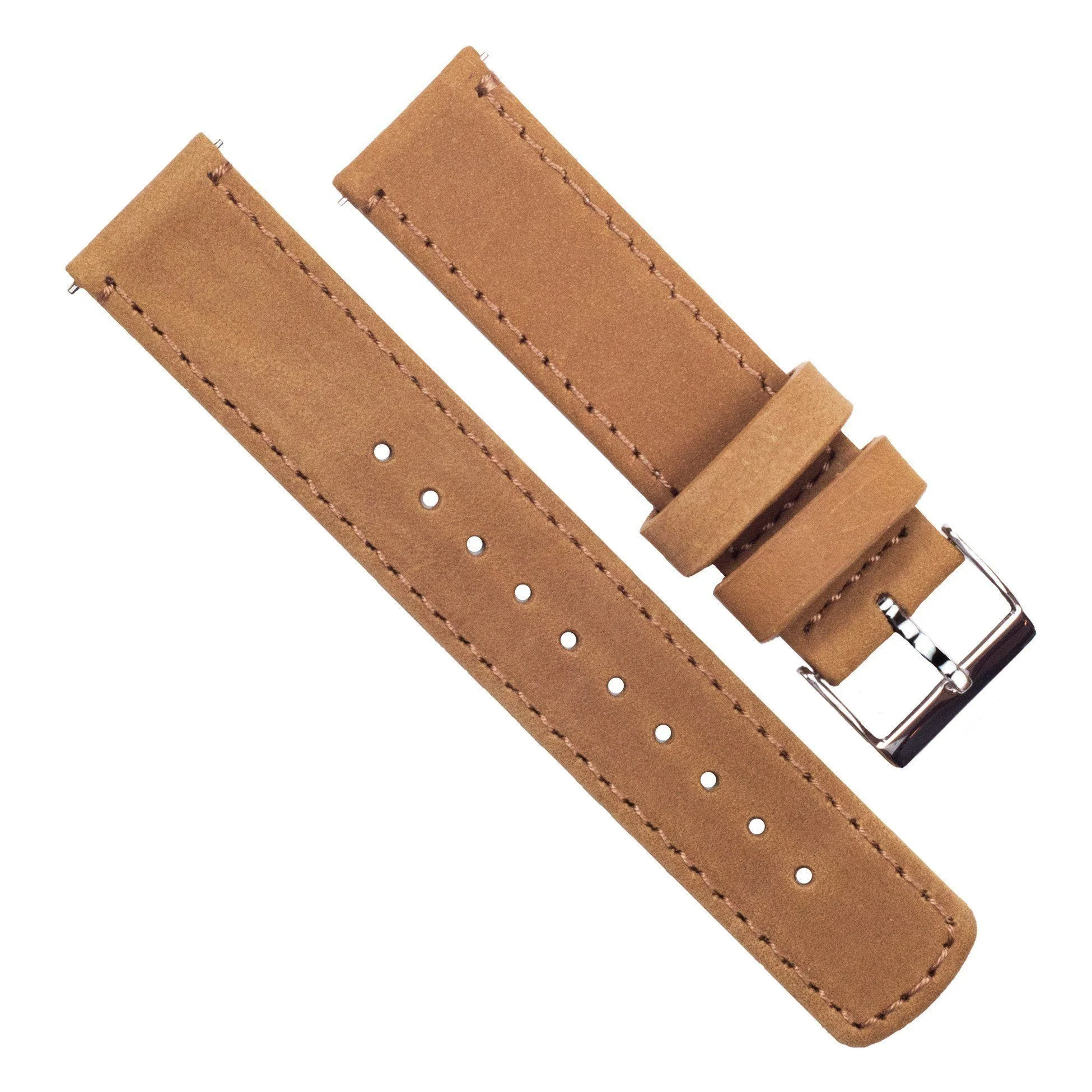 Gingerbread Brown Leather Quick Release Watch Band (Women's) - Image 5