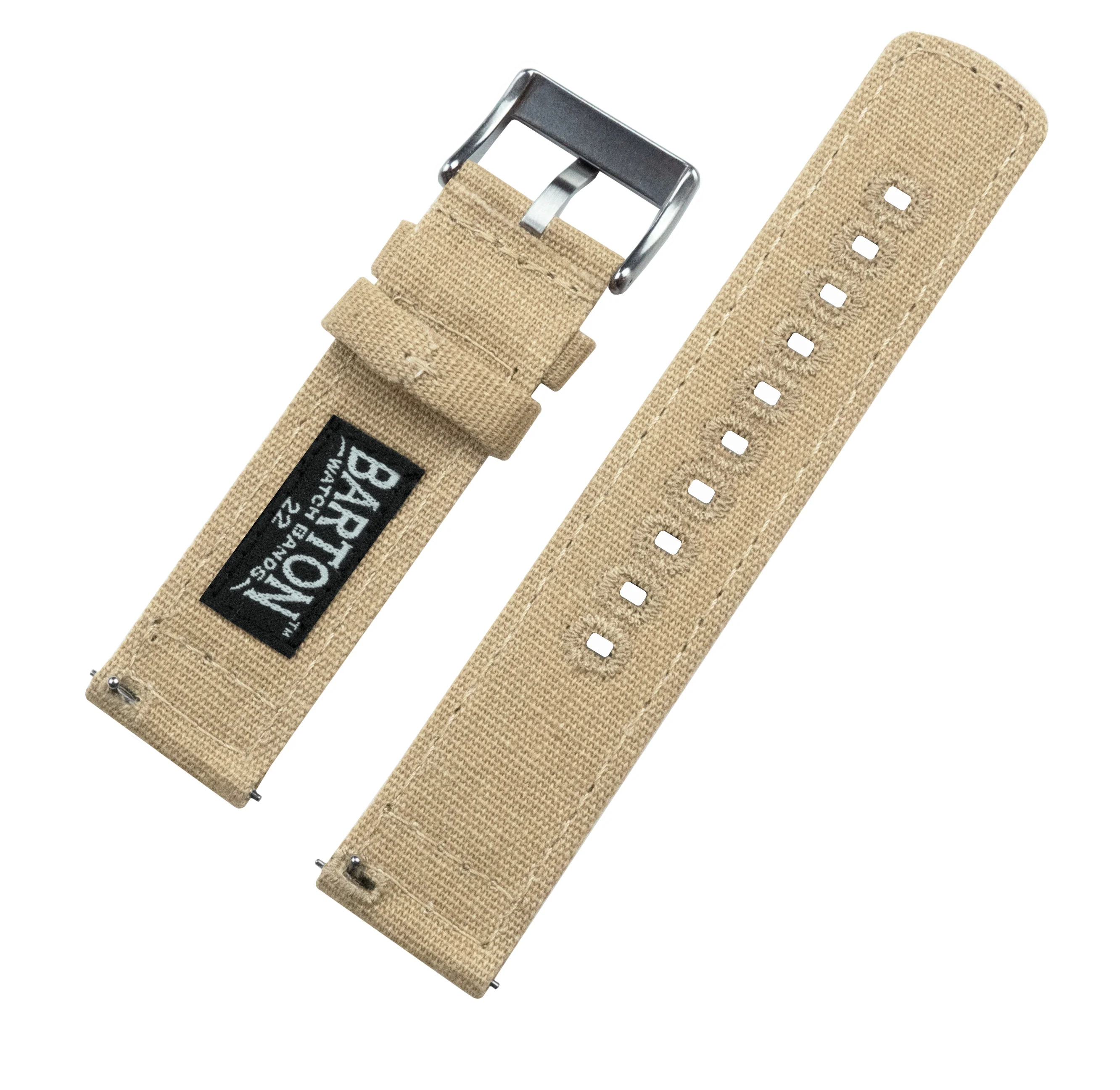 Khaki Crafted Canvas Watch Band - Image 7