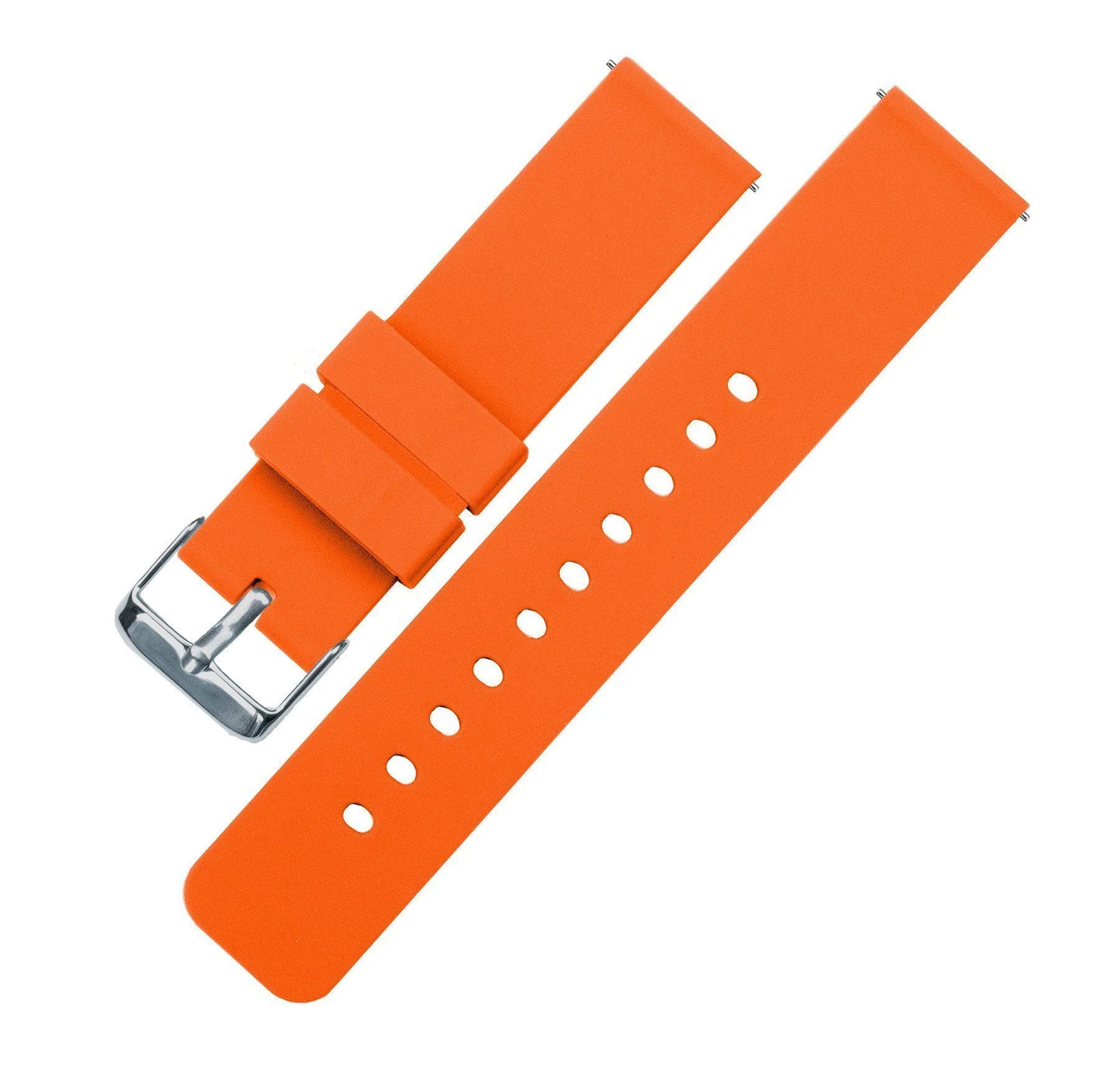 Orange Quick Release Silicone Rubber Watch Band - Image 3