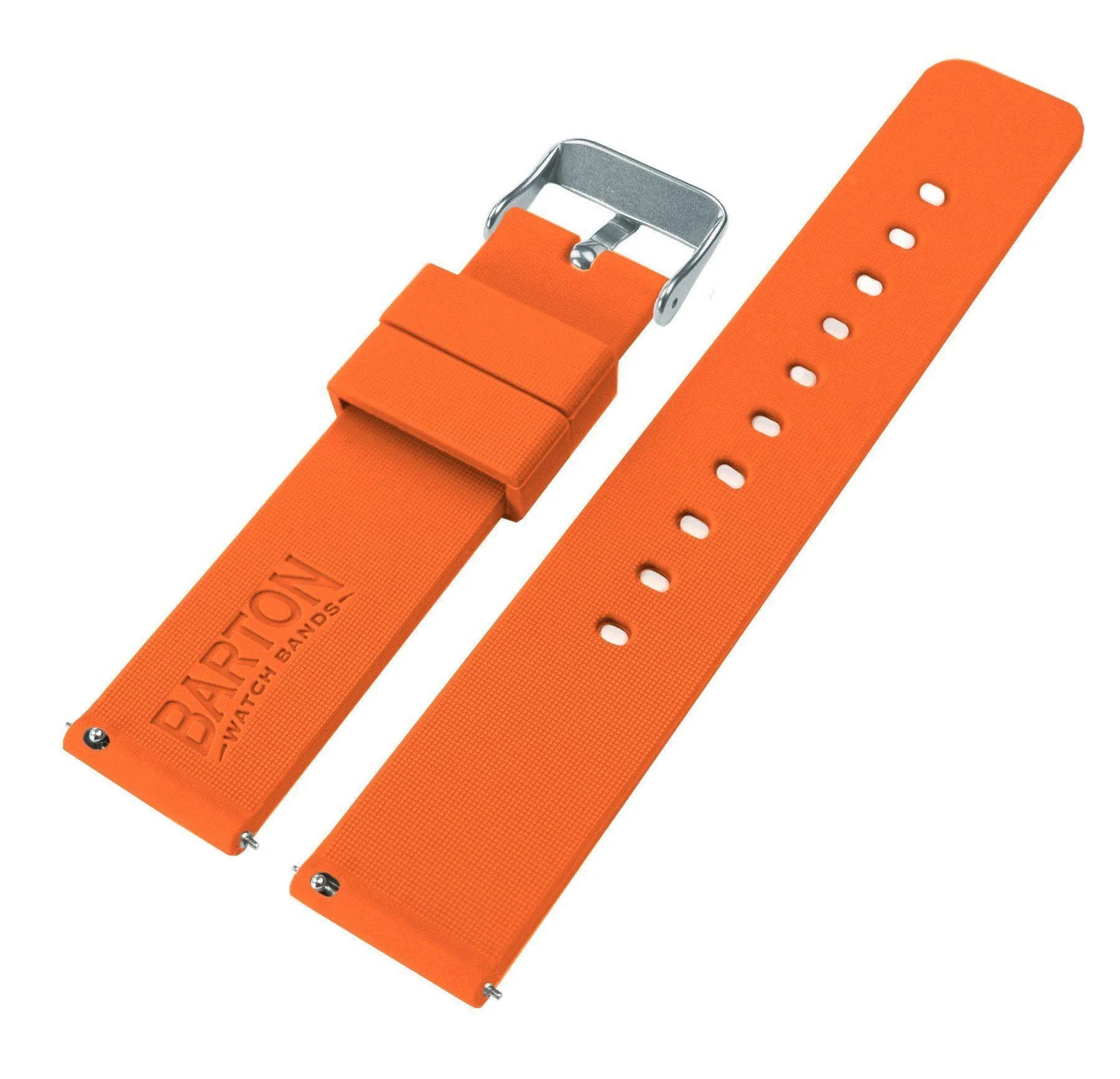 Orange Quick Release Silicone Rubber Watch Band - Image 4