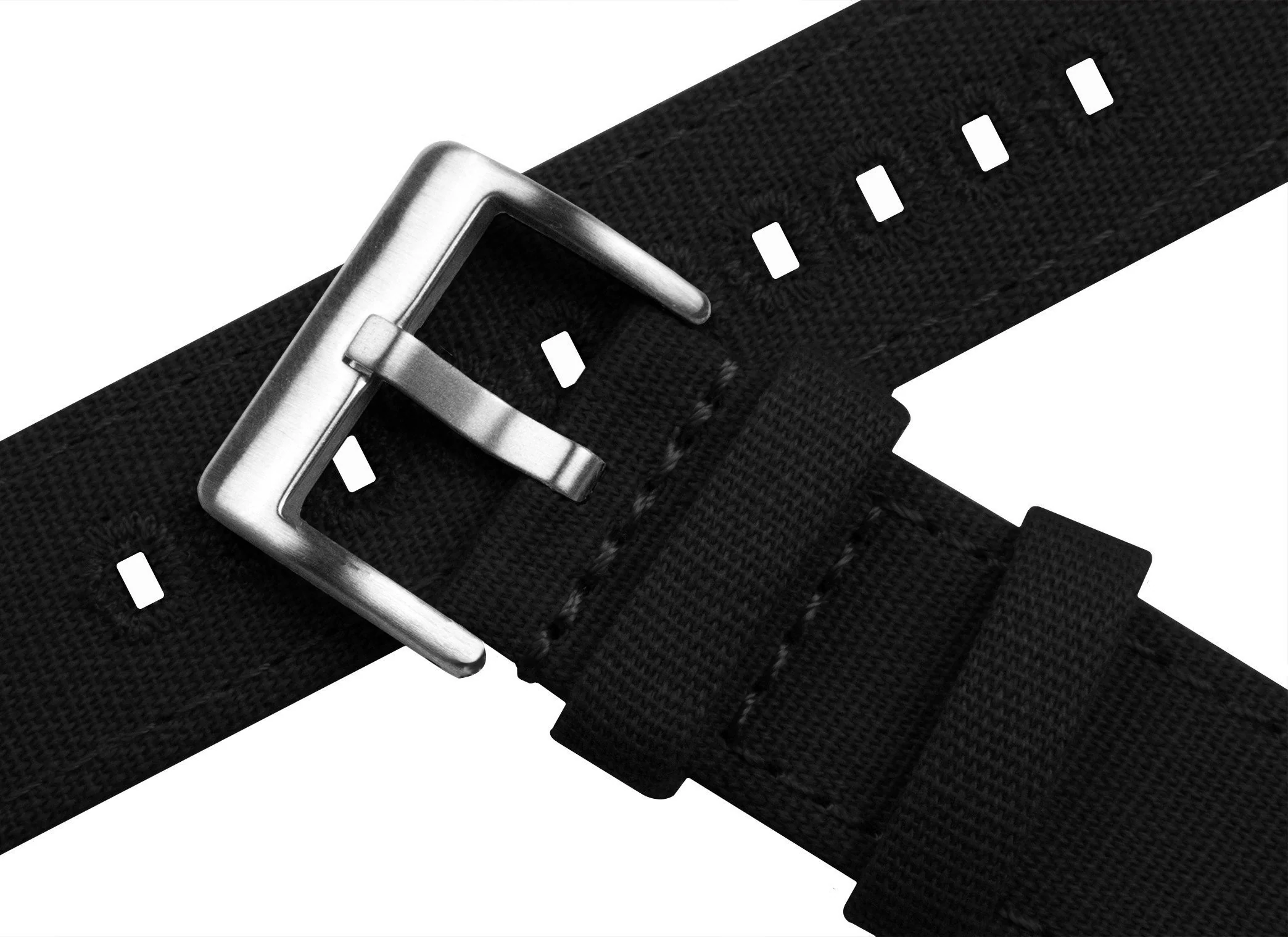 Pebble Smart Watch Black Canvas Watch Band - Image 4