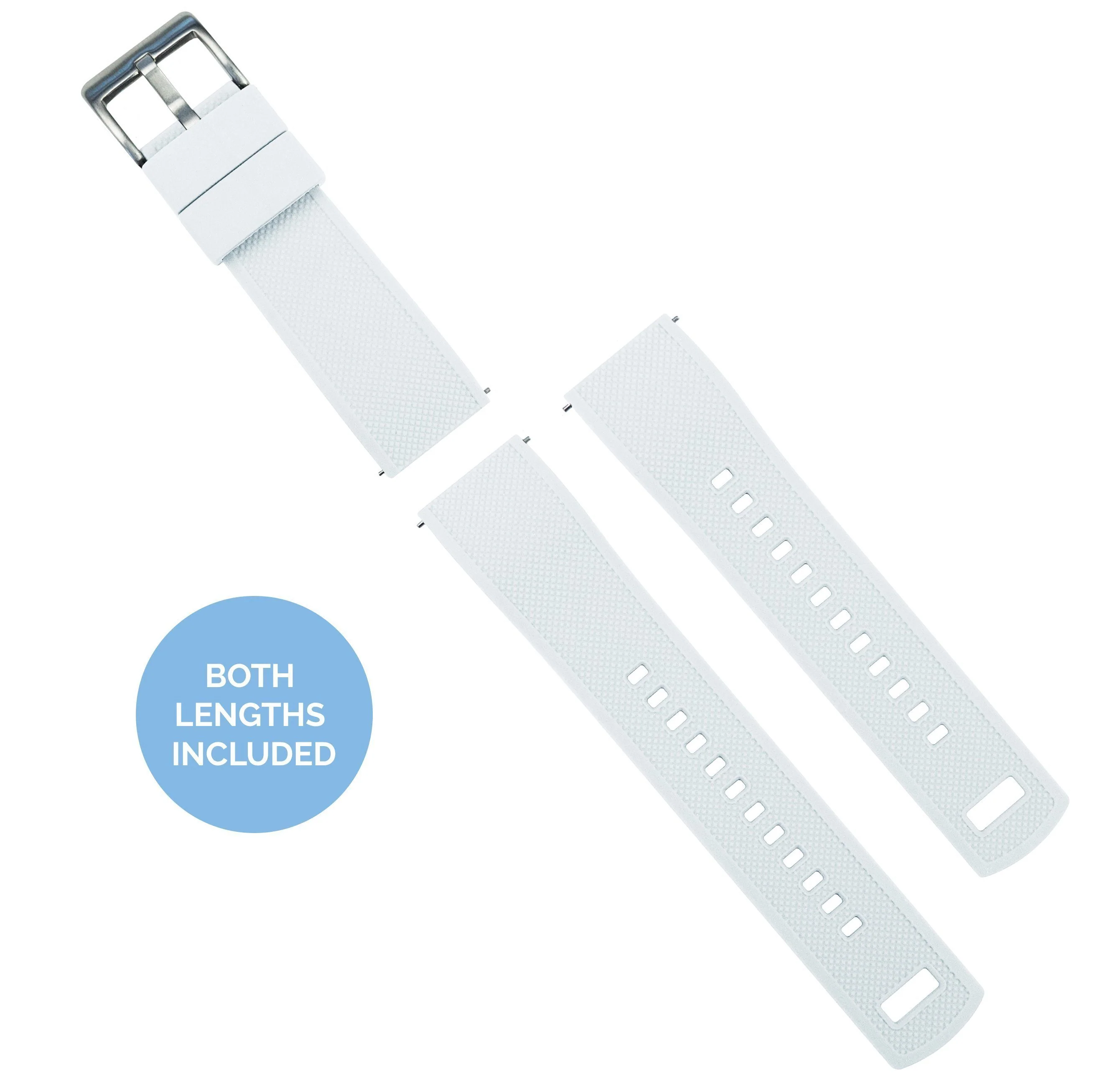 White Top Black Bottom Elite Silicone Watch Band - Image 3